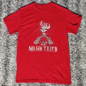 SM UNISEX RED MAMA TRIED Gildan Smart Basics DryBlend t-shirt VINTAGE Y2K